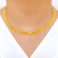 Elegant Multi-Bead 22k Gold Choker Set