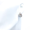18k-gold-Glistening Rose Gold Diamond Earrings 