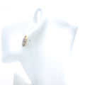 18k-gold-Glistening Rose Gold Diamond Earrings 