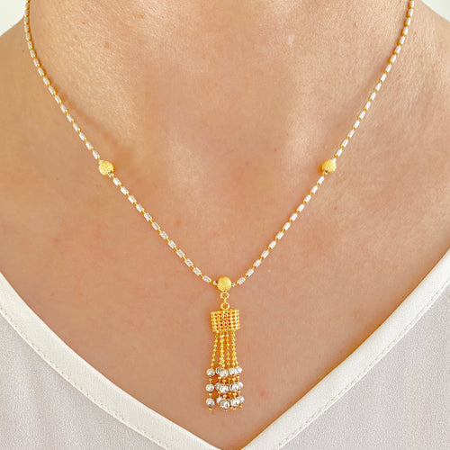 Two-Tone Box Necklace Set