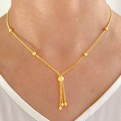 Refined Yellow Gold Necklace Set