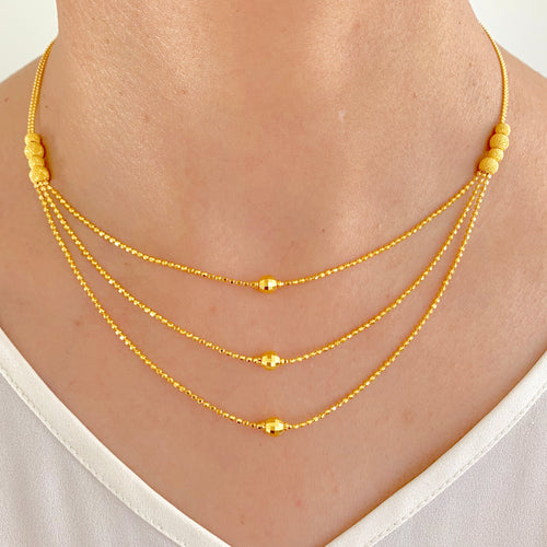 Three Layer Modern Necklace Set