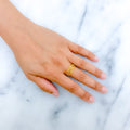 Tasteful Petite Layered 22k Gold Ring