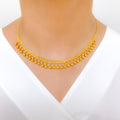 Classy Shimmering Bead 22k Gold Choker Set