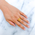 Dual Leaf 22k Gold Ring