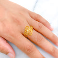 Dual Leaf 22k Gold Ring