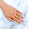 Timeless Leaf 22k Gold Band Ring