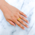 Versatile Fancy Leaf 22k Gold Ring