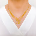 Unique Multi-Chain Shimmering Hearts Necklace