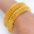Sophisticated Reflective Dome 22k Gold Bangles
