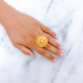 Sophisticated Refined Traditional 22k Gold Dome Ring