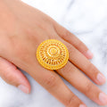 Sparkling Regal 22k Gold Statement Ring