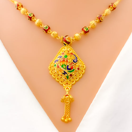 22k-gold-vibrant-lavish-peacock-necklace-set