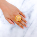 Decorative Dressy 22k Gold Dome Ring