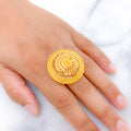 Decorative Dressy 22k Gold Dome Ring