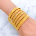 Magnificent Floral Wavy Bangles