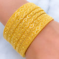 Magnificent Floral Wavy Bangles