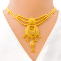 22k-gold-delightful-beaded-three-chain-necklace-set