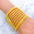 Bold Geometric Set of 8 Bangles