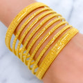 Bold Geometric Set of 8 Bangles