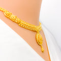 22k-gold-luxurious-domed-flower-necklace-set