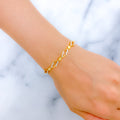 Chic Reflective Two-Tone Bracelet