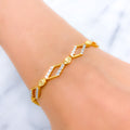 Chic Reflective Two-Tone Bracelet