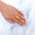 Elegant Three-Tone 22k Gold Knot Ring