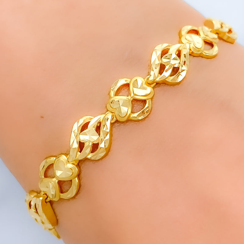 Radiant Twin Heart Bracelet