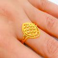 Netted Dotted Marquise Ring