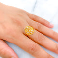 Radiant Round Mesh Ring