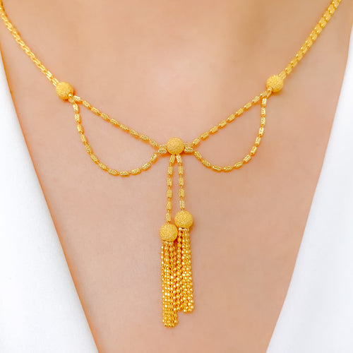Special Hanging Tassel Necklace Set