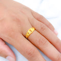 Refined Gold Link 22k Gold Ring