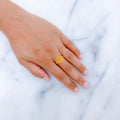 Radiant Gold Wired 22k Gold Ring