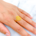 Fancy Elongated Jali Ring