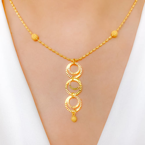 Shimmering Circles Necklace Set