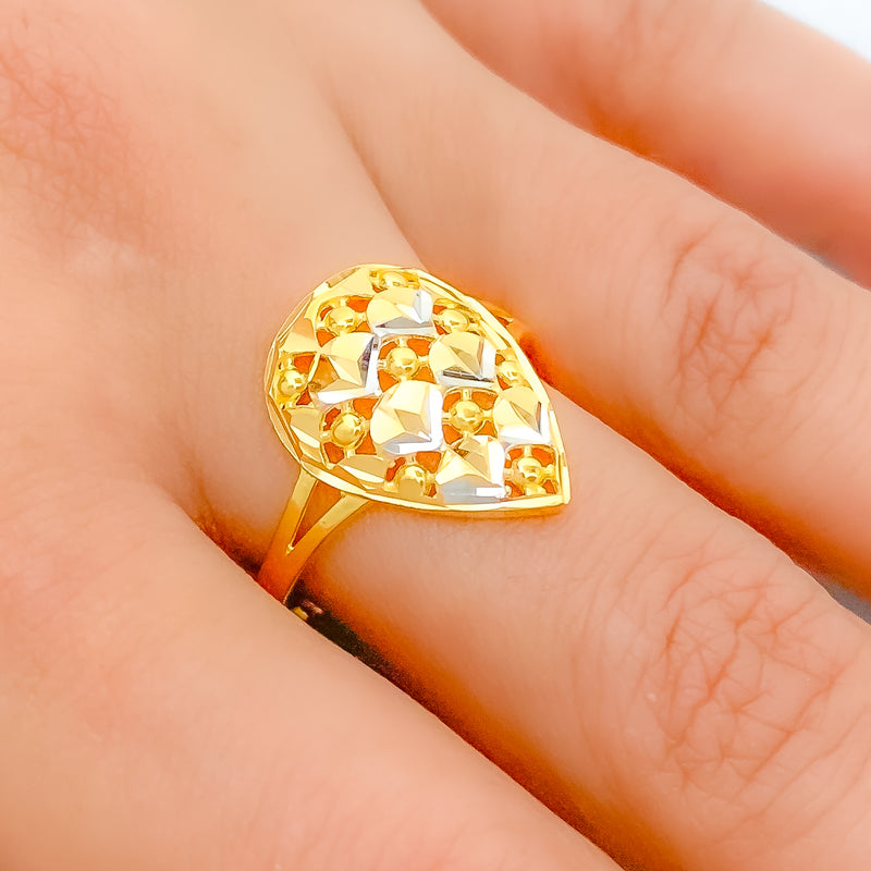 Striking Teardrop Ring