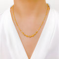 Simple Two-Tone Orb Necklace Set