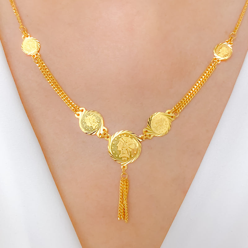 Stately Multi Coin Necklace Set