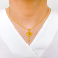 Sparkling Beaded 22k Gold Necklace Set