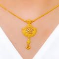 Sparkling Beaded 22k Gold Necklace Set