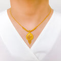 Upscale Chandelier 22k Gold Necklace