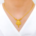 Elegant Traditional Motif 22k Gold Necklace Set