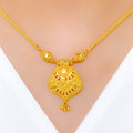 Elegant Traditional Motif 22k Gold Necklace Set