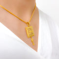 Chic Square Pendant 22k Gold Set