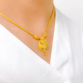 Elegant Traditional Motif 22k Gold Necklace Set