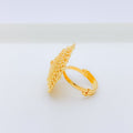 Golden Leaf Blossom 22k Gold Dome Ring