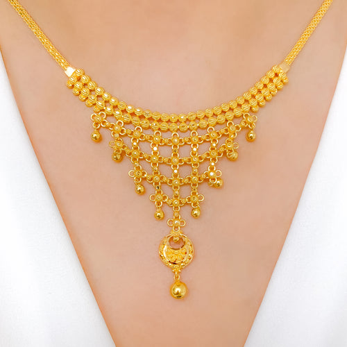 Decorative Medium Gold Necklace Set