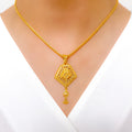 Traditional Beaded Drop Pendant 22k Gold Set