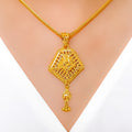 Traditional Beaded Drop Pendant 22k Gold Set